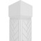 Ekena Millwork Craftsman Classic Square Non-Tapered Herringbone Modern Fretwork Column CC1208ENHBDCSCS - alternate 2